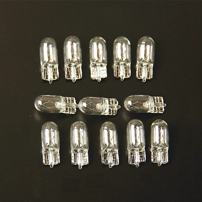 100 Stück Weiße T10 W5W 501 194 Klare Signalleuchte Glas 12V 5W W2.1x9.5d Einzelfilament Autolampe Autobeleuchtung – Detail 8