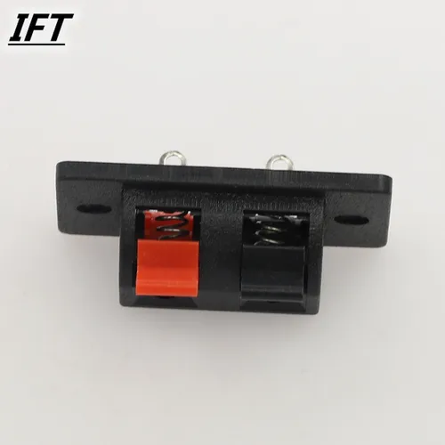 Imagen 2 del producto Terminal de conector de 5 piezas y 2 posiciones, Terminal de altavoz de Audio con carga de resorte