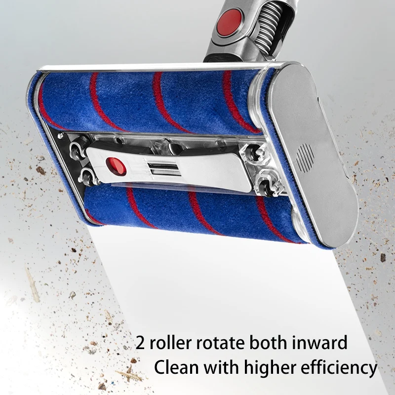 Testa a doppio rullo morbido testa a pavimento elettrica a sgancio rapido per parti aspirapolvere Dyson V7 V8 V10 V11 V15