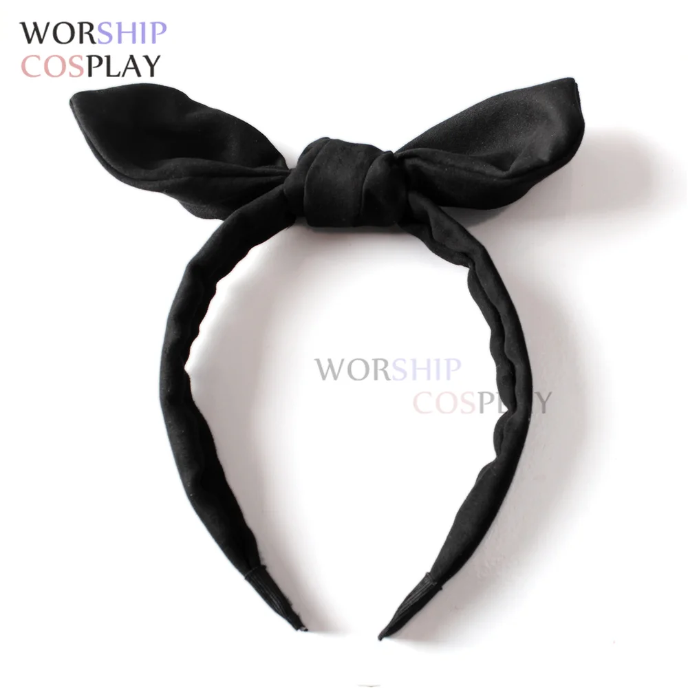 Alice in Wonderland Alice Black Hair band Costume Party Halloween Headwear Bow headdress Cosplay Prop