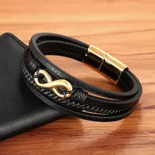 Men's Cross Style Leather Bracelet #3