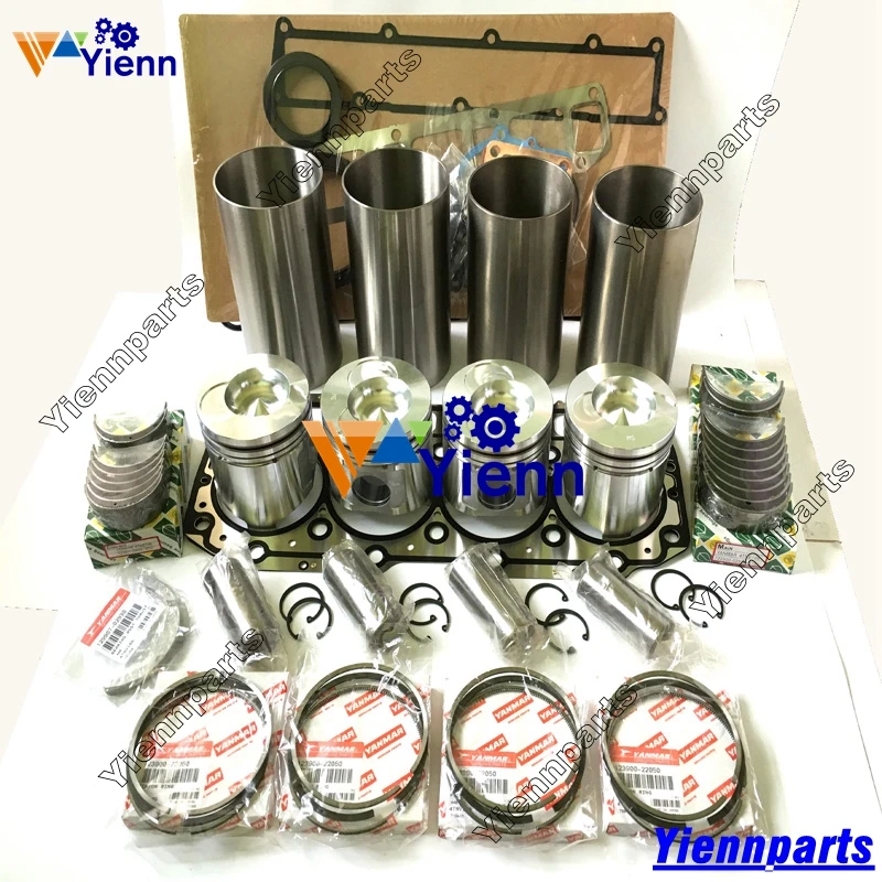 4TNE106 Overhaul Rebuild kit For Yanmar Fit Gehl 7600 7800 Skid Steer Loader Engine Repair Parts