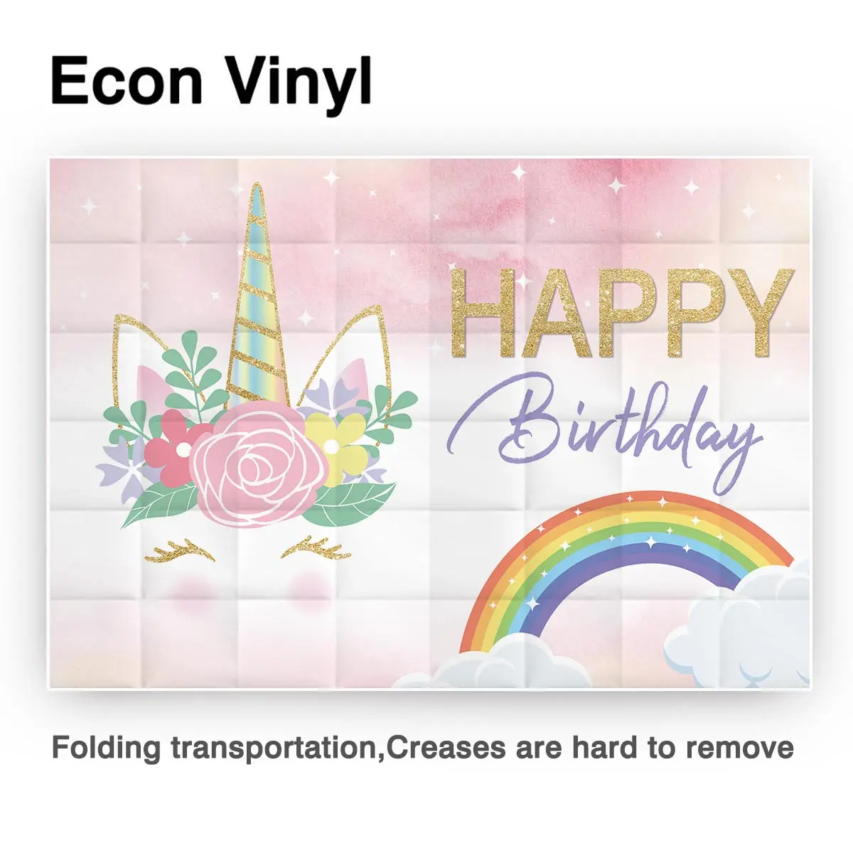 Allenjoy-Fondo para fotografía de recién nacidos, dibujos animados, arcoíris, estrellas, unicornio, fiesta de cumpleaños para niños, papel tapiz de vinilo econ