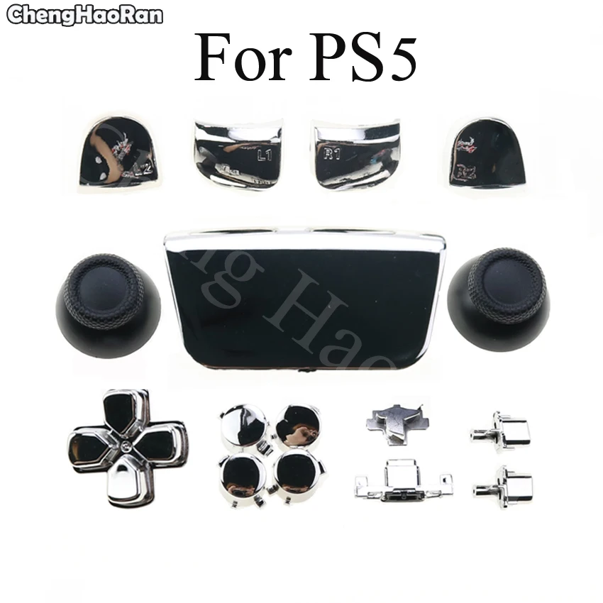 ChengHaoRan 1set per Controller galvanico PS5 parti del Gamepad Joystick Touch Pad Cover pulsante di attivazione accessori per pulsanti Dpad