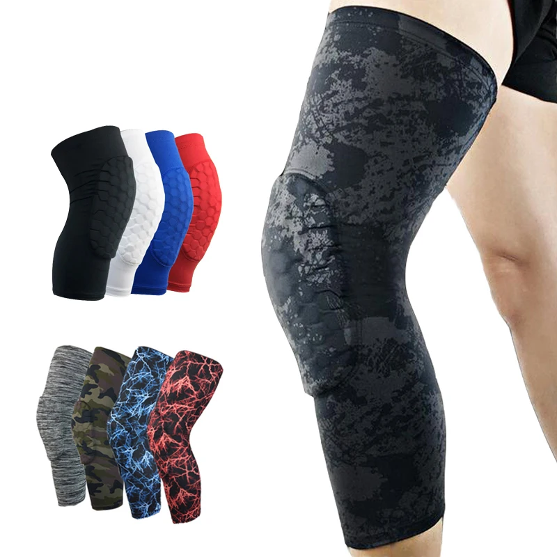 Adult Teens Anti-collision Honeybomb Sport Knee Pad Football Calf Knee Brace Support Leg Sleeve Protector Basketball Kneepads