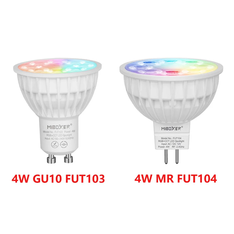 Imagem -05 - Miboxer-smart Rgb e Cct Lâmpada Led 2.4g E14 E27 Mr16 Gu10 4w 5w 6w 9w 12w Wi-fi sem Fio Remoto App Voice Control