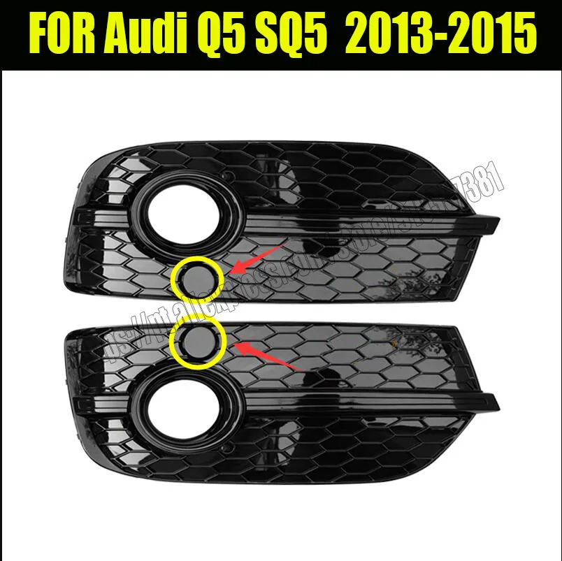 

Fit For AUDI Q5 SQ5 2013 13 2014 14 2015 15 Front Lower Fog Light Lamp Grille Grill Cover Black