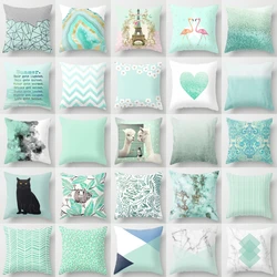 2021 Trendy Mint Green Blue Nordic Geometric Cushion Covers Modern Throw Pillows Cover Sofa Couch Pillows Case Livingroom Decor