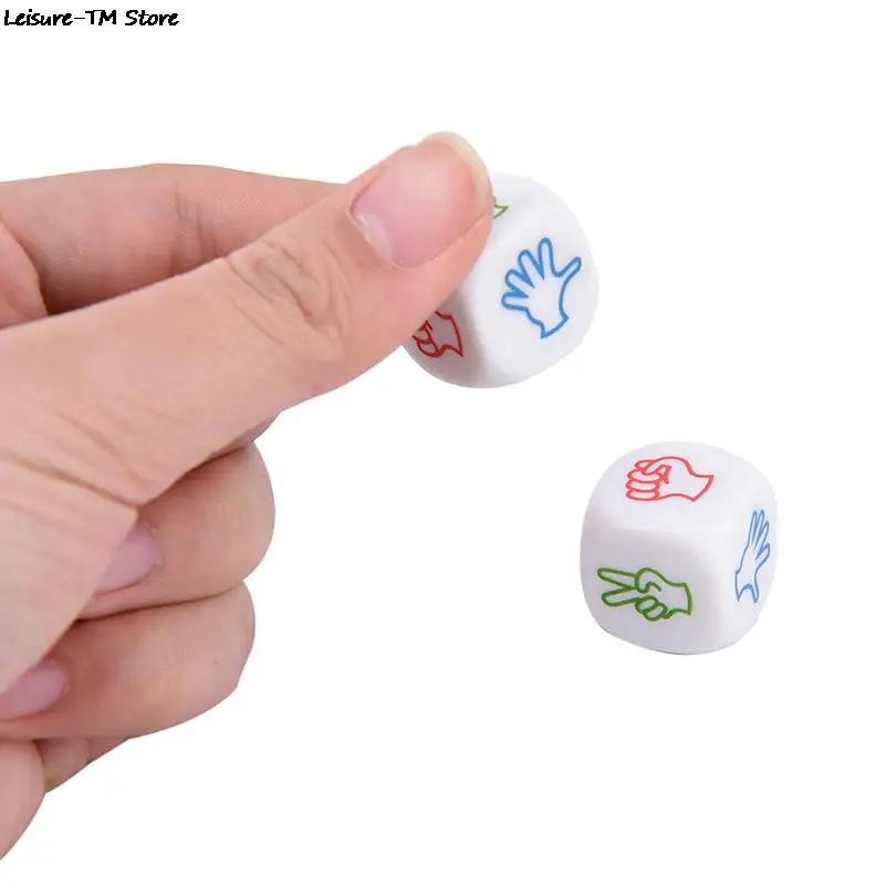 2Pcs Finger Guessing Game Dice Rock Paper Scissors Game Toys Scissors Stone Boson Family Party Board Games