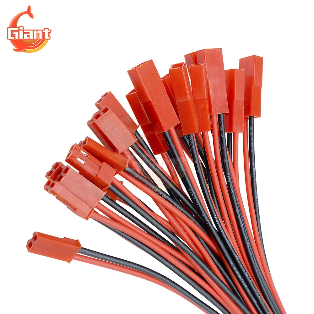 10 Pairs 100mm Male Female Connector JST Plug Cable For RC BEC Battery Helicopter DIY FPV Drone Quadcopter 10cm