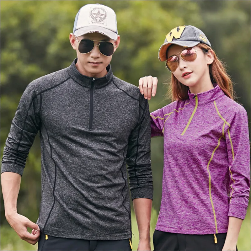 Long Sleeve Quick Drying T-Shirt for Men and Women, Hiking, Outdoor Sport, Climbing, Camping, Trekking, Fishing, Spring, Autumn