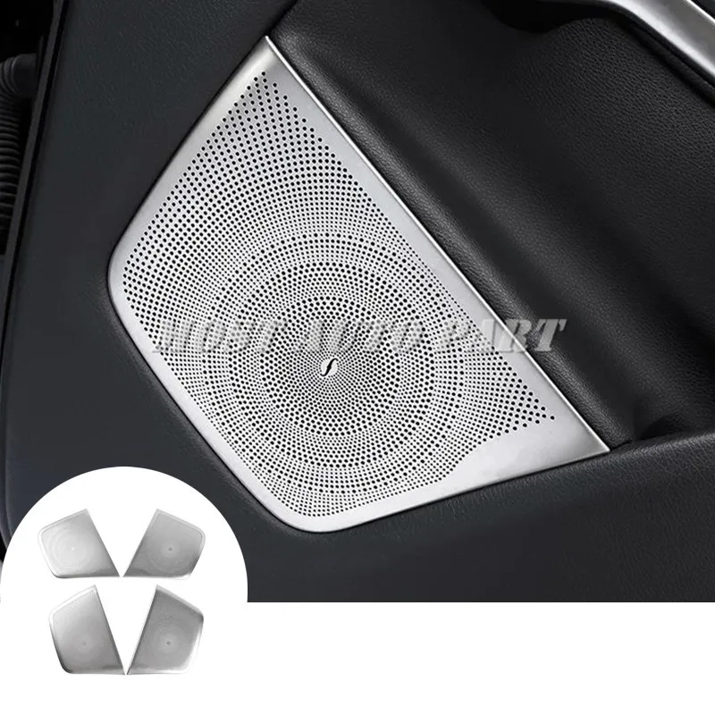 

Inner Car Door Speaker Frame Cover Trim 4pcs For Benz CLA C117 X117 W117 2013-2018 Car accesories interior Car decoration