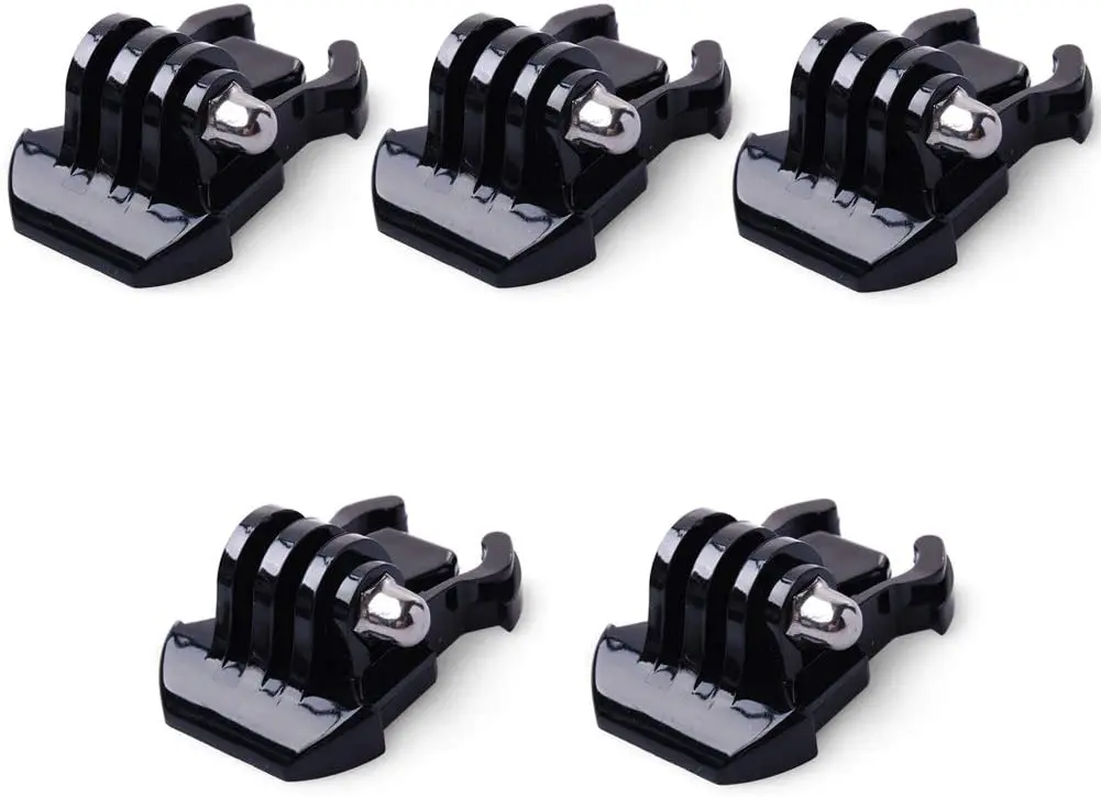 5X Quick Release Buckle Clip Basic Base Mount for GoPro Hero 10, 9, 8, 7, 6, 5, 4, Session, 3+, 3, 2, 1, GoPro MAX, Hero