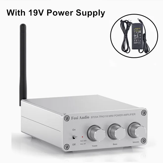 Fosi Audio BT20A Bluetooth 5.0 Receiver Amplifier Audio Digital