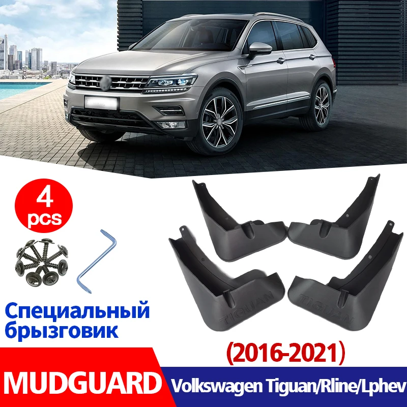 

Mud-Flap for Volkswagen VW Tiguan Rline Lphev Fender MudGuard Splash Flap Mudguards Mud Flap auto Accessories Car Fender 4 PCS