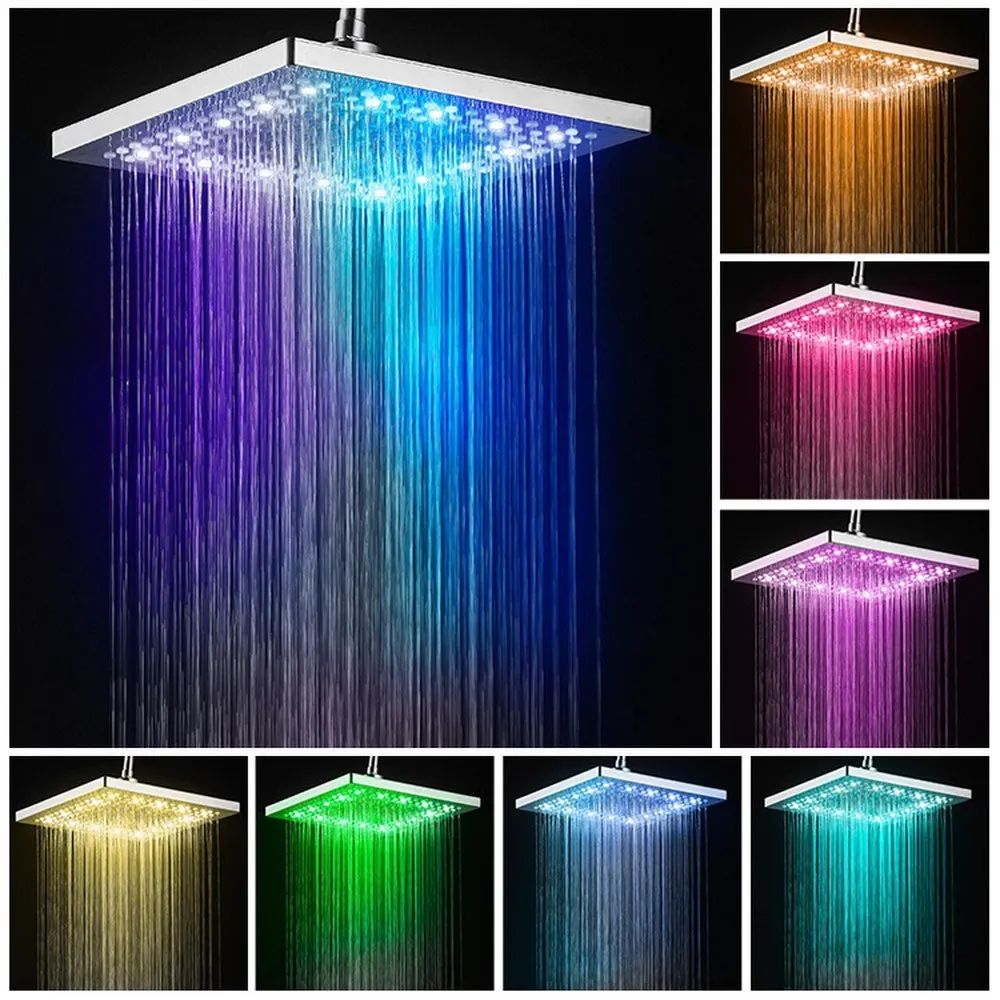 LED-douchekop Digitale temperatuurregeling 3 spuitkleuren Douchesproeier Waterbesparende douchefilter met LED-lichtdouche