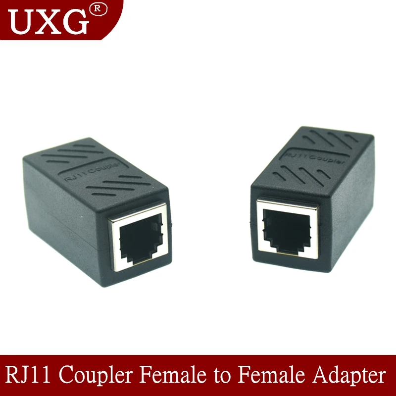 1PCS RJ11 Female To Socket Coupler/Joiner Adapter Phone Router Extension Connector Multimedia Professional Home Splitter Tool