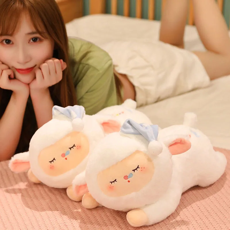 Cartoon Lamb Sheep Plush Toys Pillow Doll Soft Stuffed Animals Alpaca Cushion for Baby Kids Children Gifts Bedroom Decor