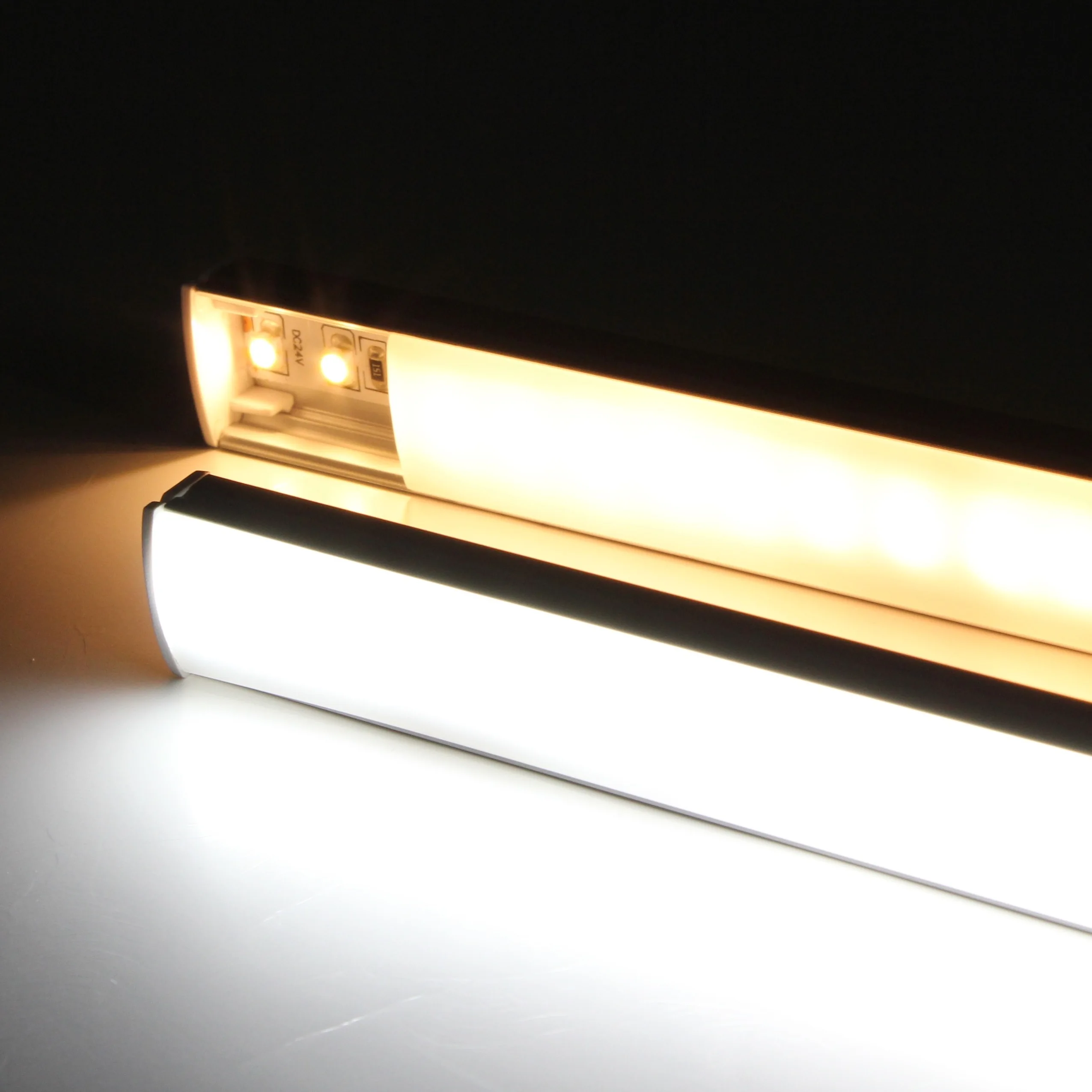 10pcs a lot, 50cm, 20inch LED Cabinet bar light, 120LEDs/Meter fat U profile led hard strips, 12V/24V DC