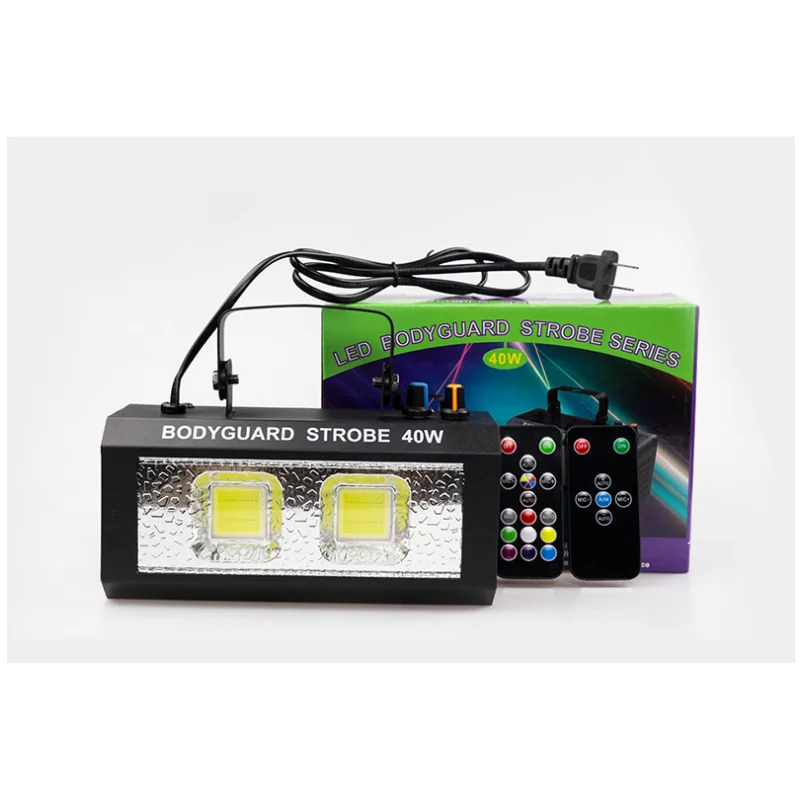 Imagem -02 - Suporte de Luz Estroboscópica de Led 40w Cor Branca e Rgb com Controle de Som para Discoteca Festa de Casamento Bar Luzes de Led Venda Imperdível