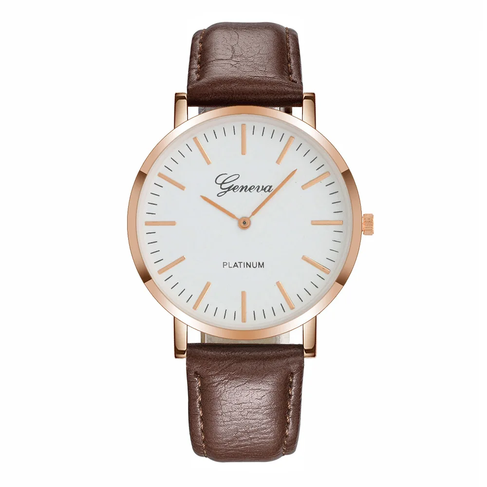 New Top Women Watches Luxury Brand Men Leather Strap Casual Quartz Watch Ladies Fashion Dress Watches Relogio Feminino Hot Clock