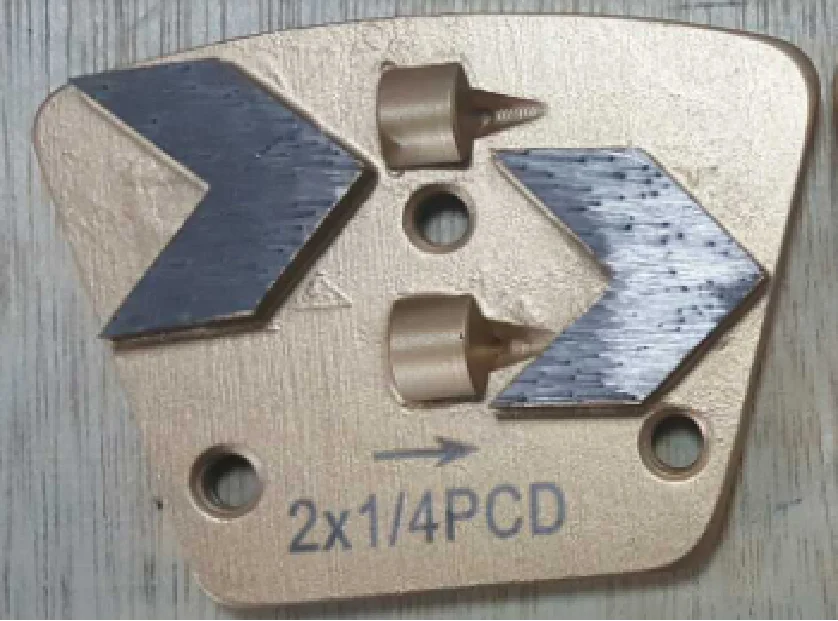 

2*1/4PCD*2S Arrow Type Trapezoid PCD Grinding Plate for epoxy gulue coating removal