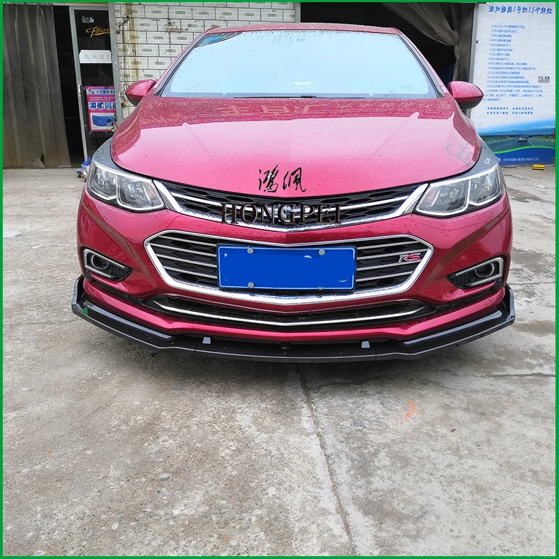 For Chevrolet Cruze 2016 2017 Front Bumper Lip Lower Bumper Diffuser Protector Plate Spoiler Body Kit Cover Trim Car Styling