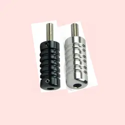 1 PCS Black Or Slive Aluminium Tattoo Grip 20MM With Back Stem Professional Tattoo Machine Grips Tubes Tips Tool