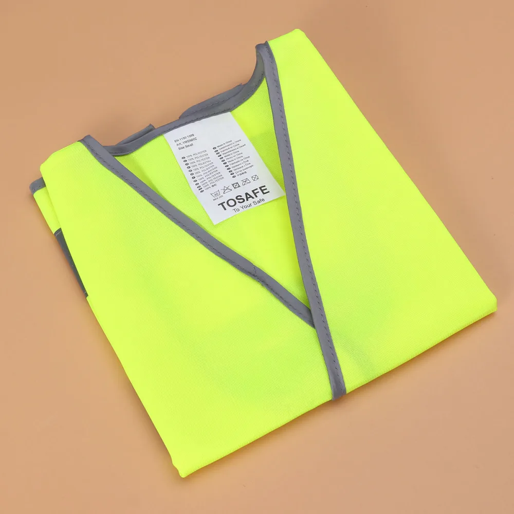 Kid Safety Vest Outdoor Night Reflective Waistcoat for Kid Child Boy Girl (Yellow Size)