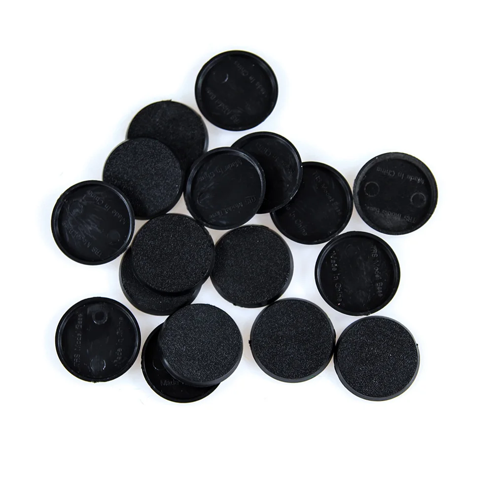 X30PCS Wargame Table Base 32mm Gaming Miniatures Plastic Round Bases Model for Diorama