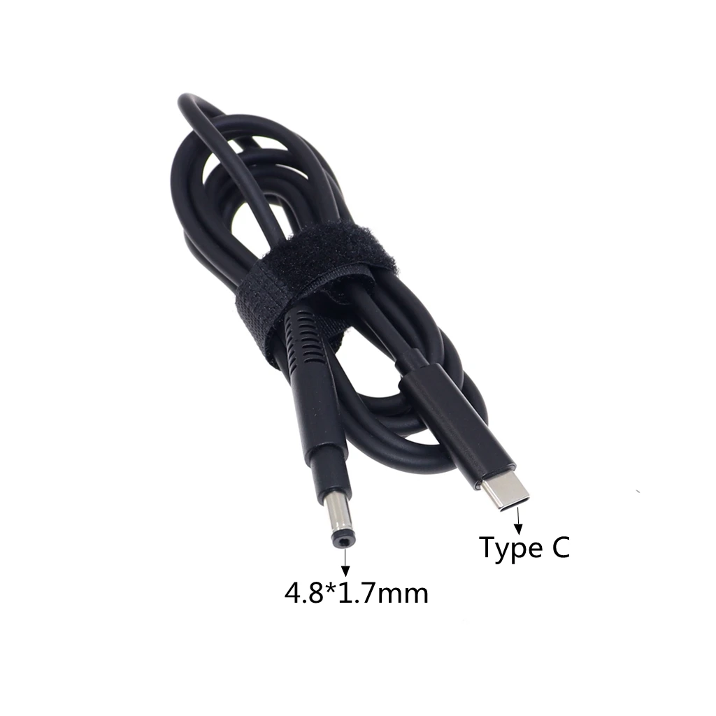 USB Type C Laptop Charging Cable for Hp Compaq 500 510 520 530 540, USB-C to DC 4.8*1.7mm Male Plug Converter Adapter 18.5V 3.5A