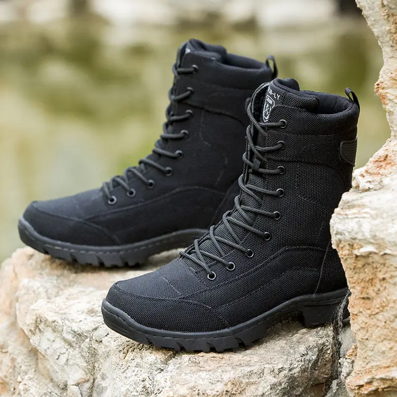 Summer outdoor high helper boots tactical combat desert ultra light shock-absorbing land warfare breathable boots men