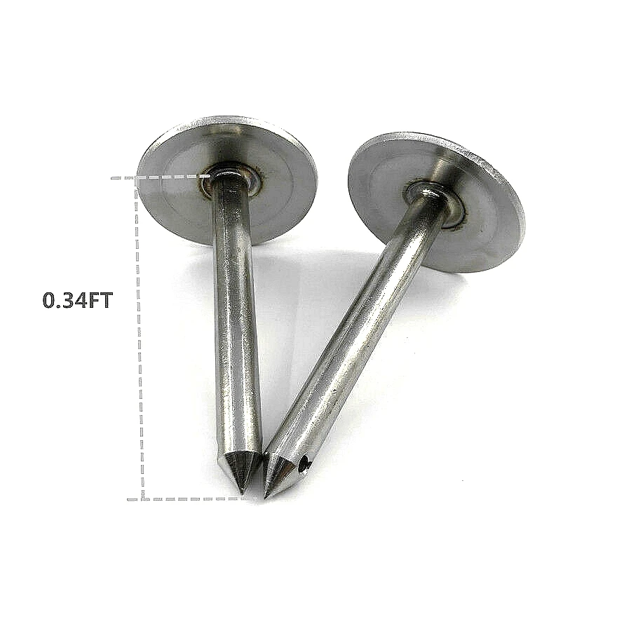 2pcs stainless steel survey Cross nail mark level mark Measuring pin for GPS surveying instrument total stations customize LOGO