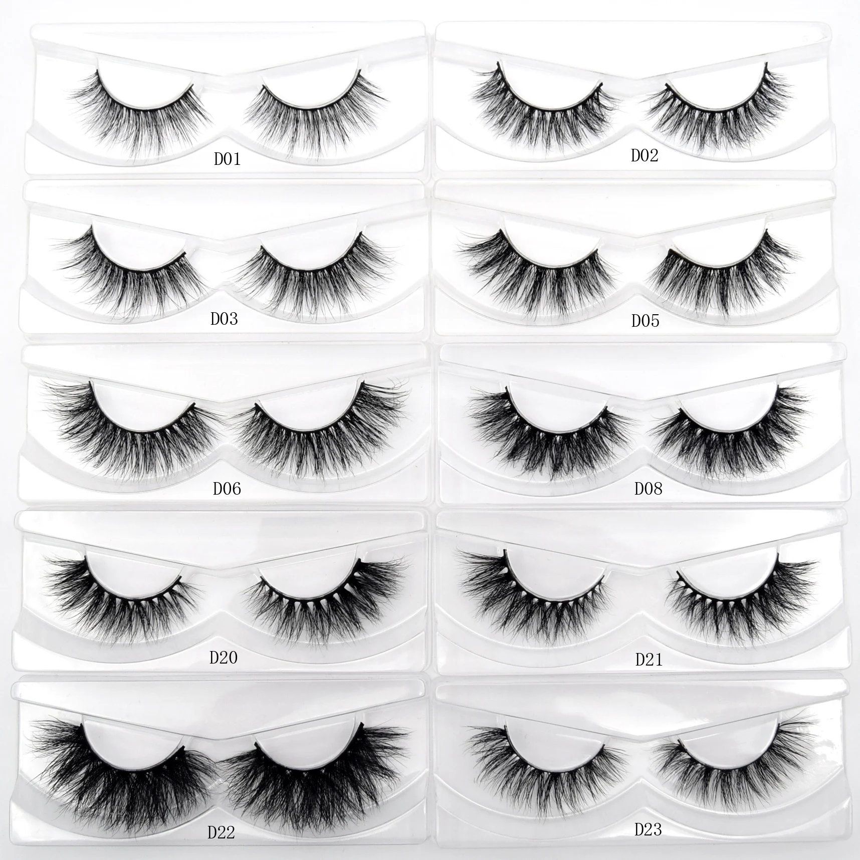 Wholesale Mink Eyelashes 10/30/50/100pcs 3D Mink Lashes Natural false Eyelashes messy fake Eyelashes Makeup False Lashes In Bulk