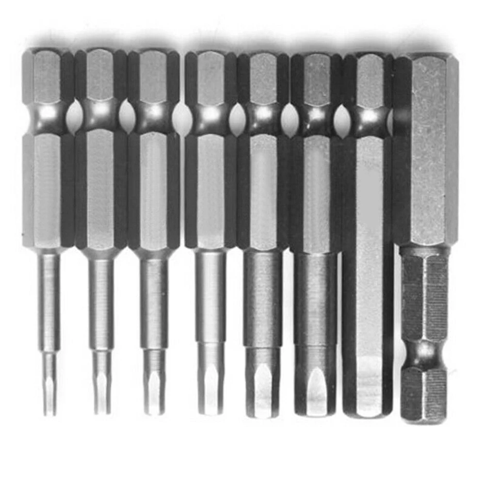 8Pcs Key Screwdriver Bit Set H1.5-H8 50mm 1/4\