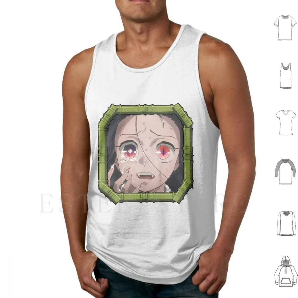 Nezuko Komado Demon camisetas sin mangas chaleco sin mangas Demon Anime y Manga japonés Kimetsu No Yaiba Nezuko Demon Anime Demon