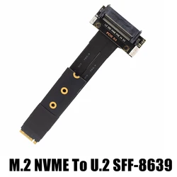 Interfejs U2 SFF-8639 (U.2) do M.2 NVMe NGFF klucz M klucz M M2 Adapter karta rozszerzająca przedłużacz wstążki dla U.2 NVME SSD