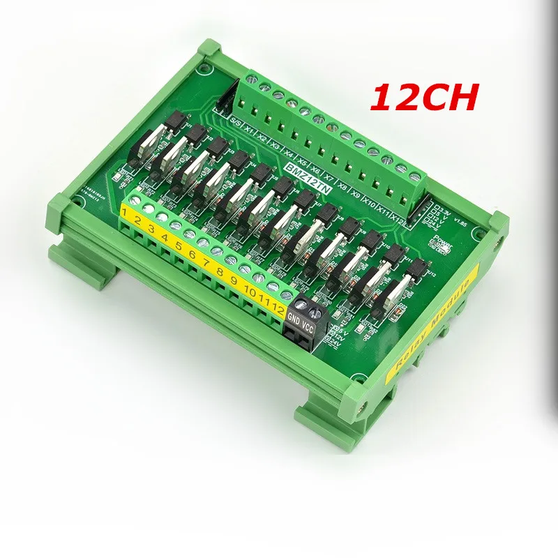 4-32 Channels IO Card PLC Signal Amplifier Board  PNP NPN Conversion Input Optocoupler Isolation Transistor tigger voltage 24V