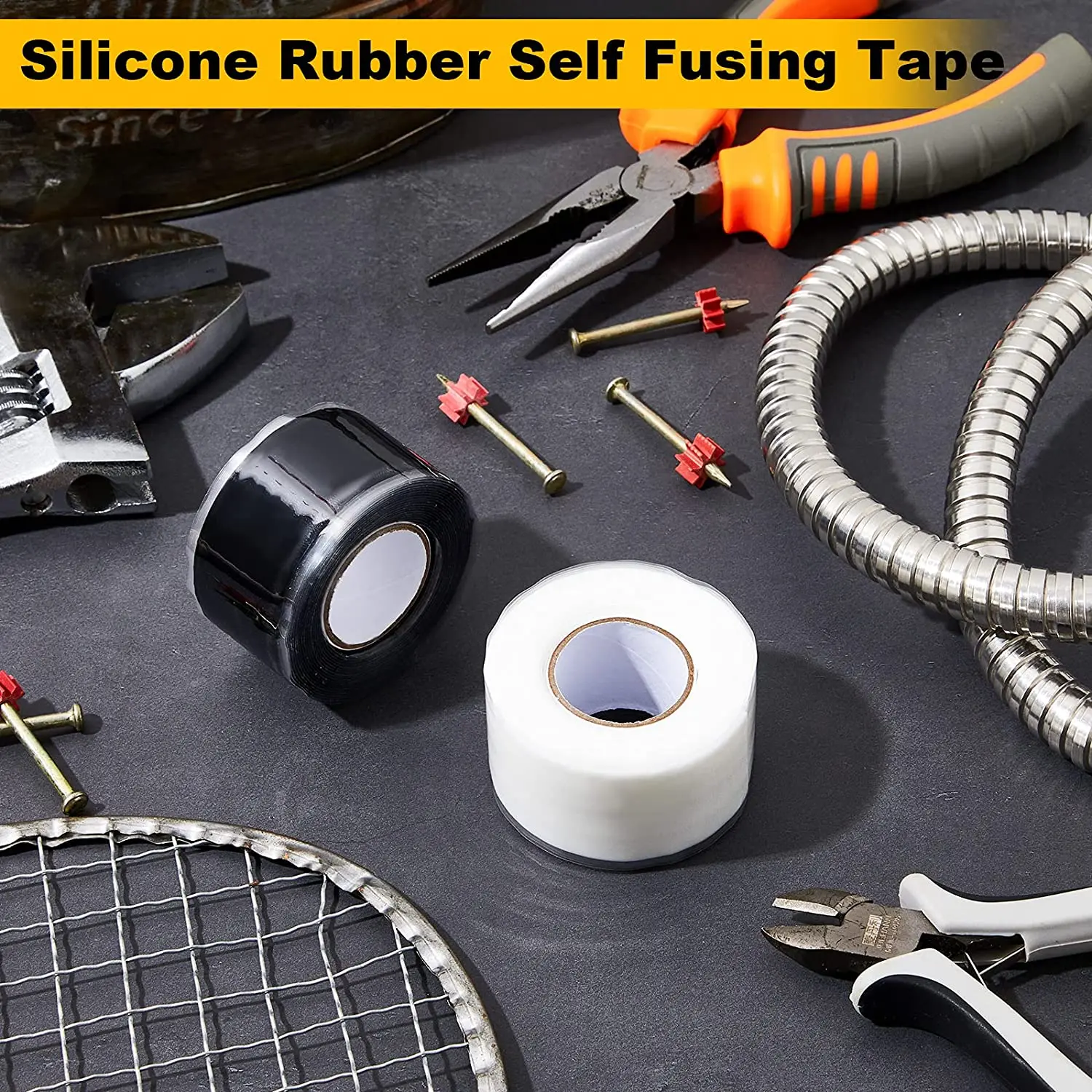 2.5x300cm Universal Super Strong Fiber Waterproof Silicone Tape Self-adhesive Stop Leaks Seal Repair Tape Self Fusing Wire Tape