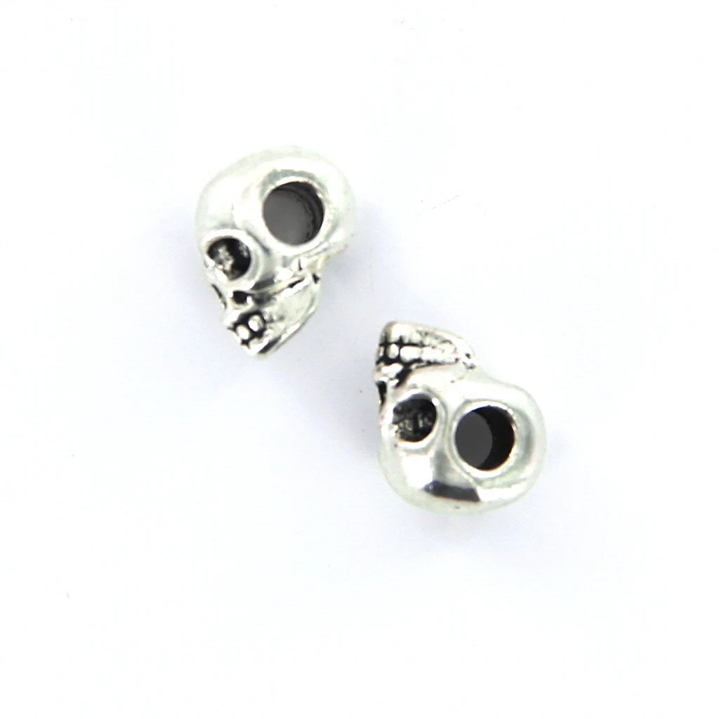 10pcs Antique Skull Spacer Beads Jewelry Accessories for Bracelet Necklace Making 10x8mm