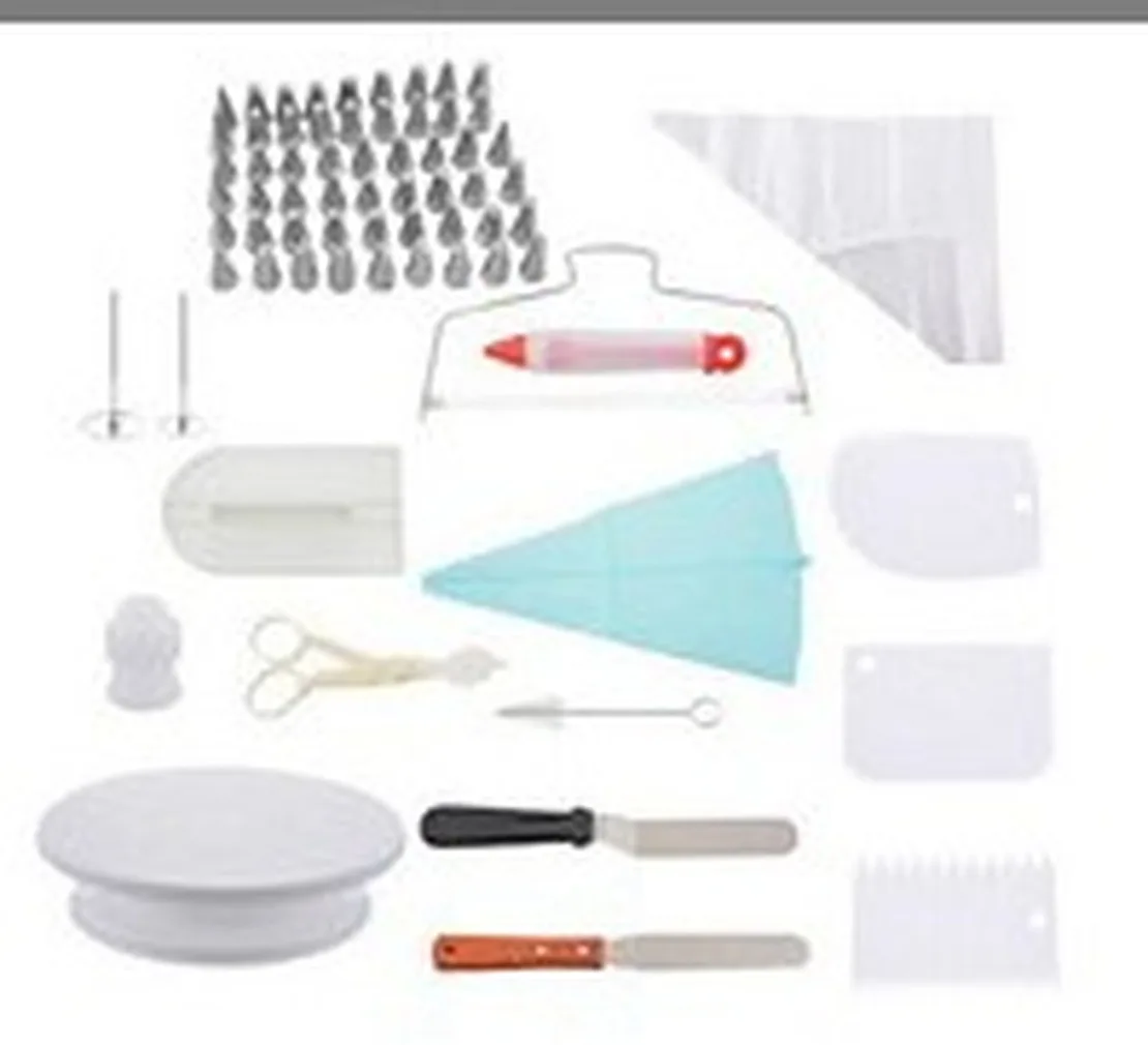 Cake Decoration Set Decorating Turntable Fondant Baking Tools, Piping Nozzle PASTRY Bag Bakeware