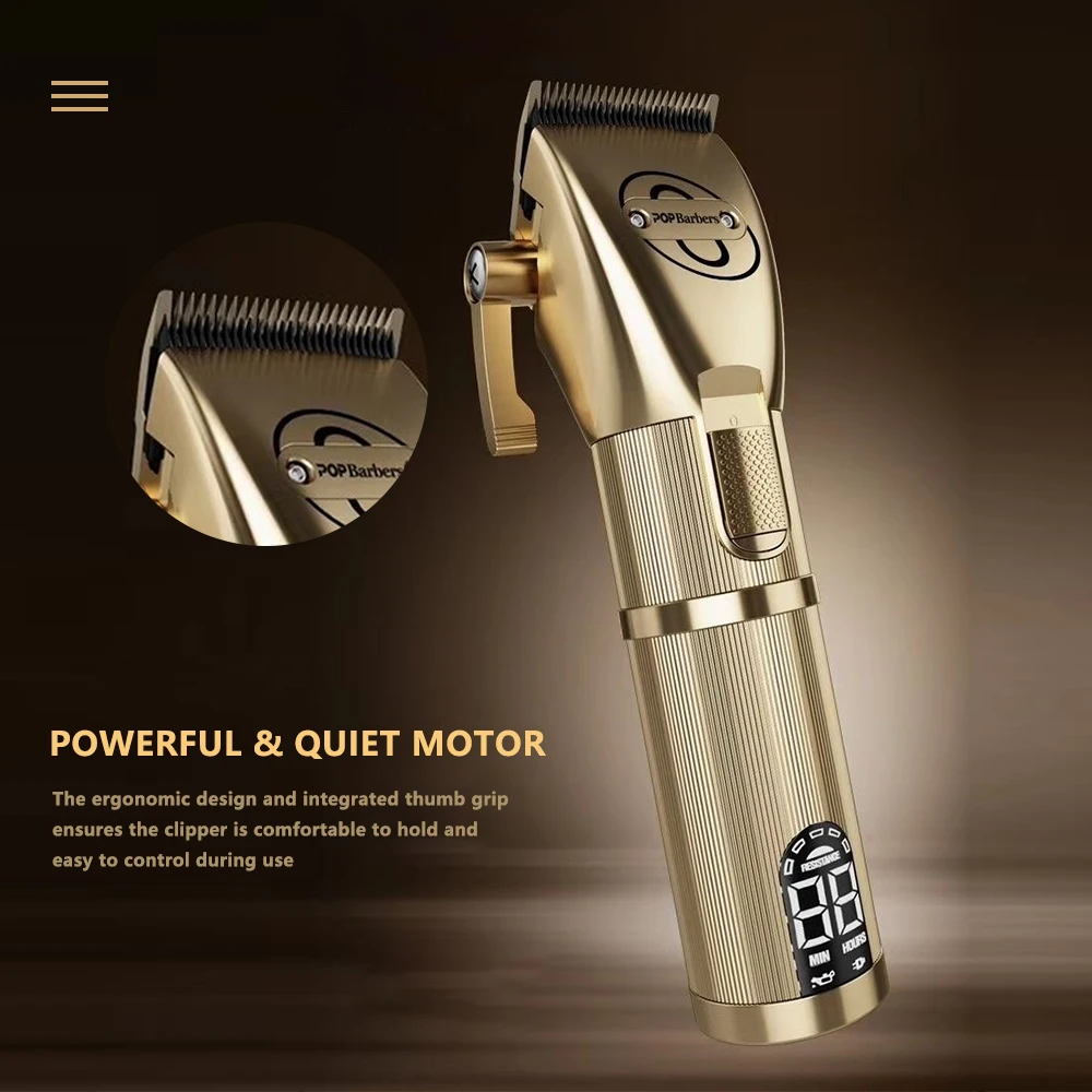 POP Barbers P800 Electric Hair Clipper Lower Noise Five-Speed Type Adjustment Barber Electric Trimmer Haircut Tools For Men