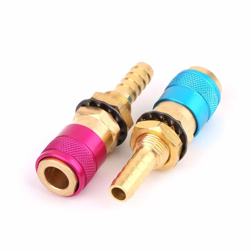 6mm/8mm/10mm Water Cooled & Gas Adapter Quick Hose Connector Fitting For MIG TIG Welding Torch Plug Hardware Tool