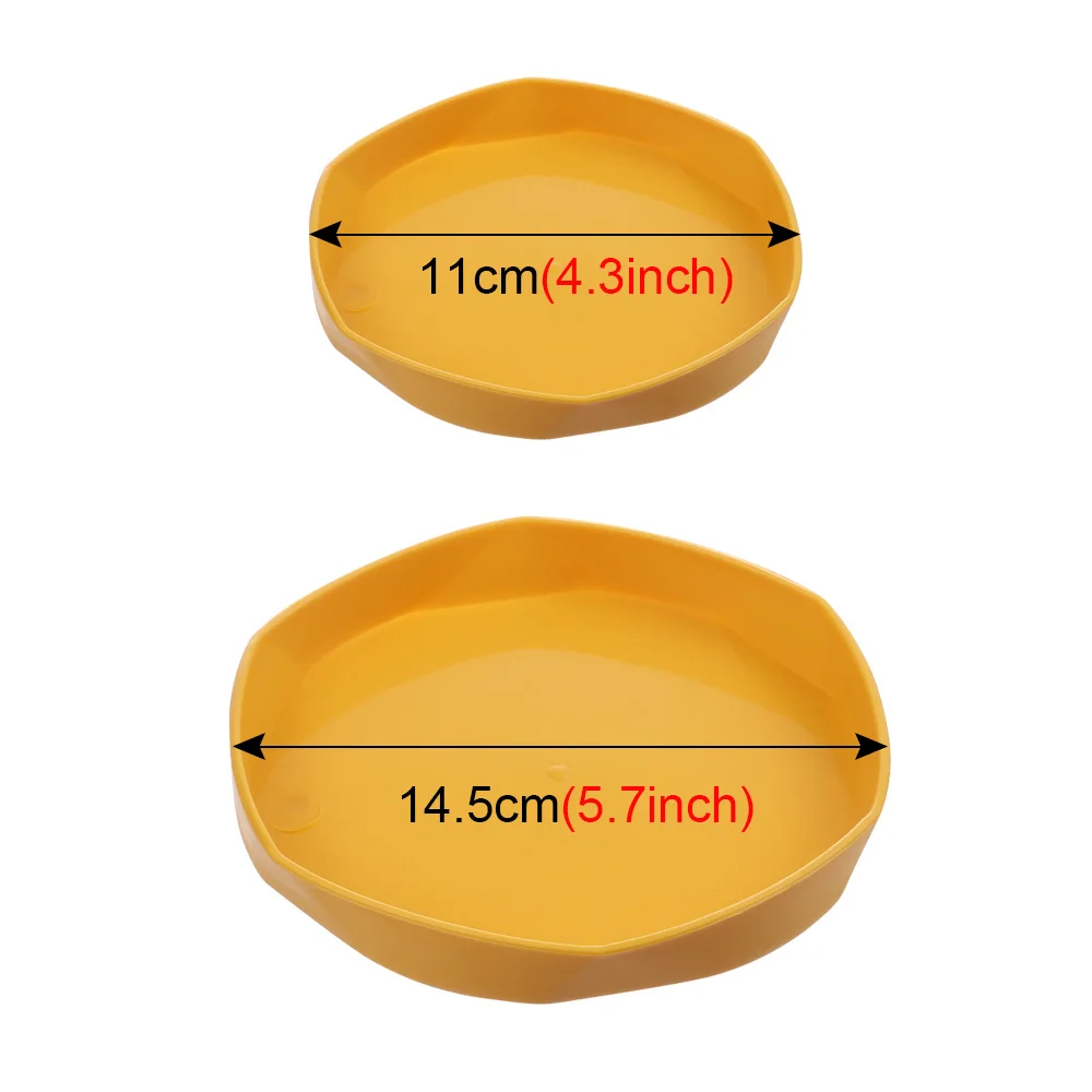 1 قطعة البلاستيك الملونة دائم الراتنج النبات الصحن بالتنقيط صواني صينية بلاستيكية الصحون داخلي في الهواء الطلق زهرة وعاء لوازم حديقة