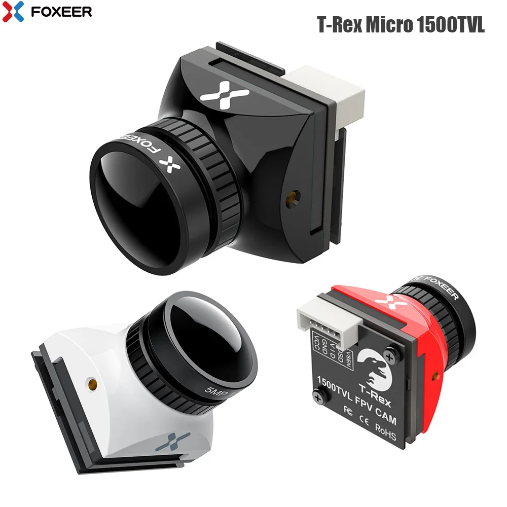 

19*19mm Foxeer T-Rex Micro 1500TVL Super WDR 4:3/16:9 PAL/NTSC Switchable Low Latency FPV Camera for FPV Racing Freestyle Drones