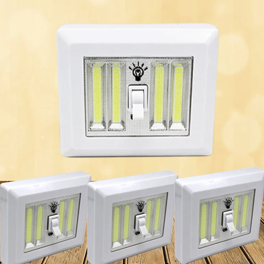 Luz ultra brilhante magnética da noite do armário sem fio do interruptor iluminado da parede do diodo emissor de luz da espiga para corredores, quartos a pilhas