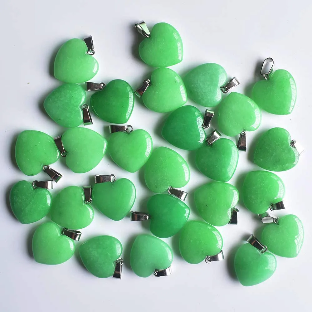 Großhandel 50 Stück/Lot Modische Sortierte Herz-Naturstein-Anhänger für Schmuckherstellung Gute Qualität 20mm Kostenloser Versand – Detail 28