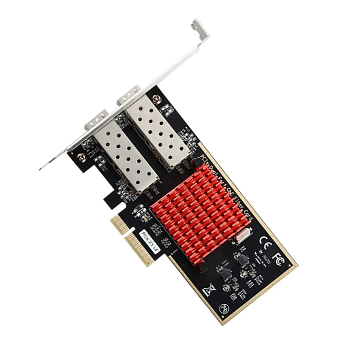 

PCIe2.1 X4 Intel 350 Dual Port 1000Mbps Fiber Server Network Card Gigabit for Intel Desktop SFP Interface Server TXA027