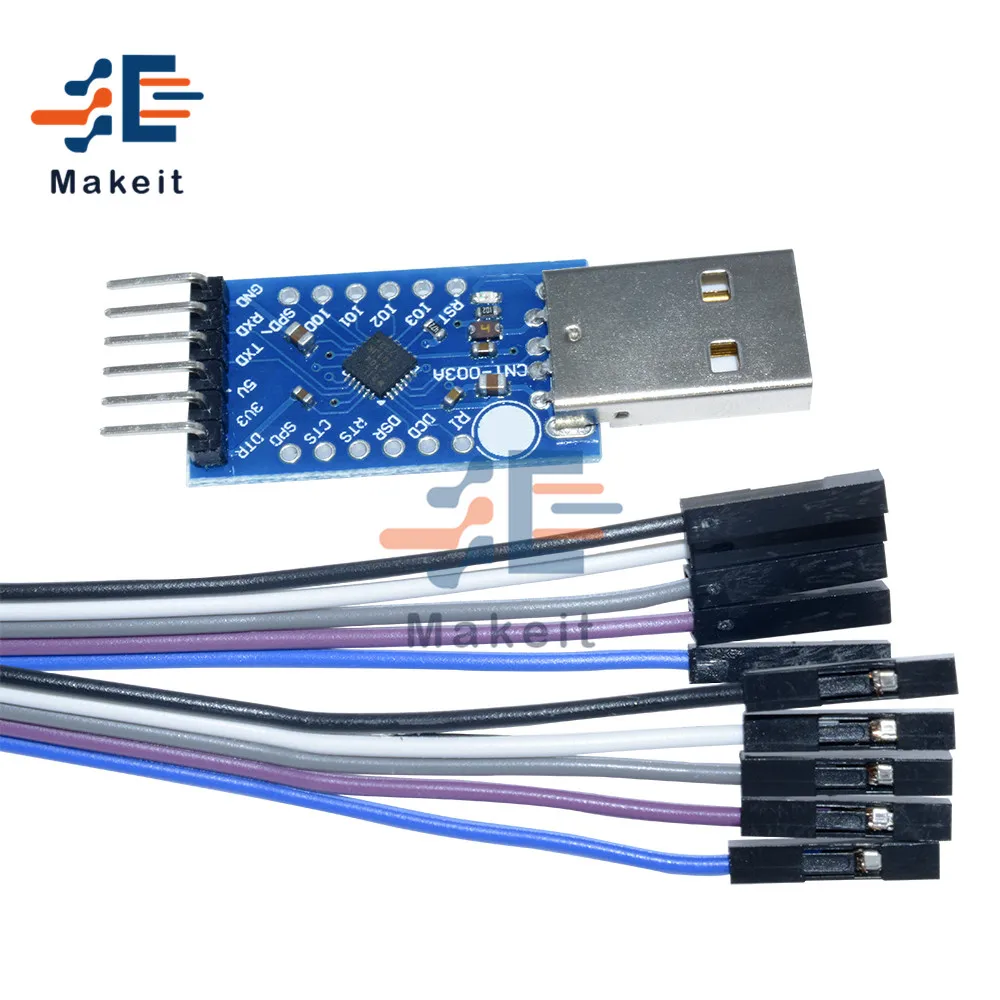 USB 2.0 to TTL UART 6PIN Module Serial Converter CP2104 STC PRGMR Than CP2102 With Free Dupont Cables