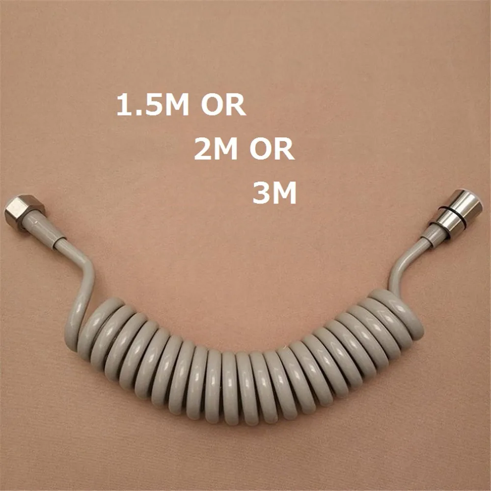 1.5/2/3m Spring Flexible Shower Hose for Water Plumbing Toilet Bidet Sprayer Gun Telephone Line Hose for Shower Bathroom Parts